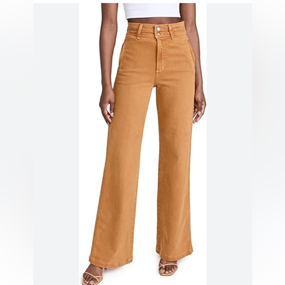 Joe's Jeans La Allana High Rise Wide Leg VINTAGE STRETCH Women's Size 28 ALMOND